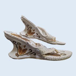 Lena Luisa Beaded Cut In Wedge Sandal 8